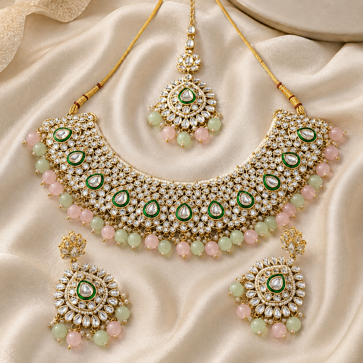 Jovera Joyce Émeraude Blush Gold-Plated Zircon Necklace Set Jovera Joyce