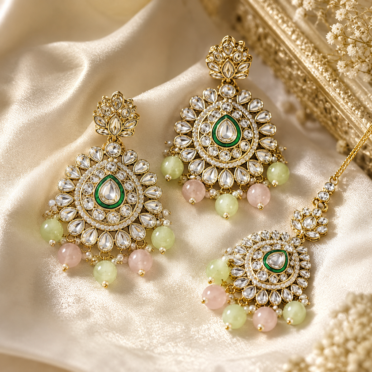 Jovera Joyce Émeraude Blush Gold-Plated Zircon Necklace Set Jovera Joyce