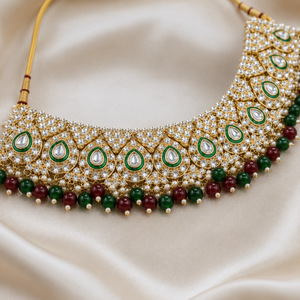 Jovera Joyce Verdant Rouge Gold-Plated Zircon Necklace Set Jovera Joyce