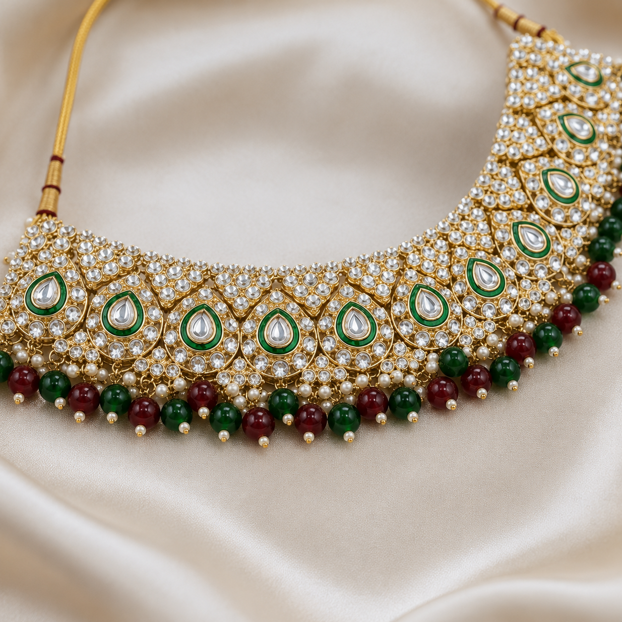 Jovera Joyce Verdant Rouge Gold-Plated Zircon Necklace Set Jovera Joyce