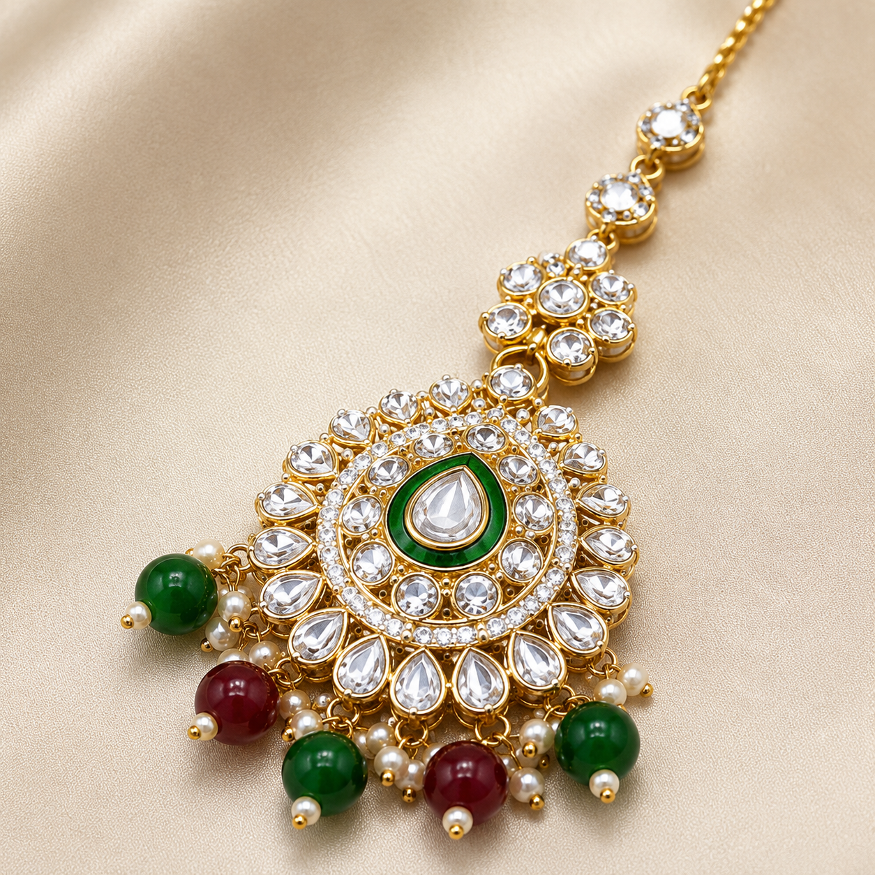 Jovera Joyce Verdant Rouge Gold-Plated Zircon Necklace Set Jovera Joyce