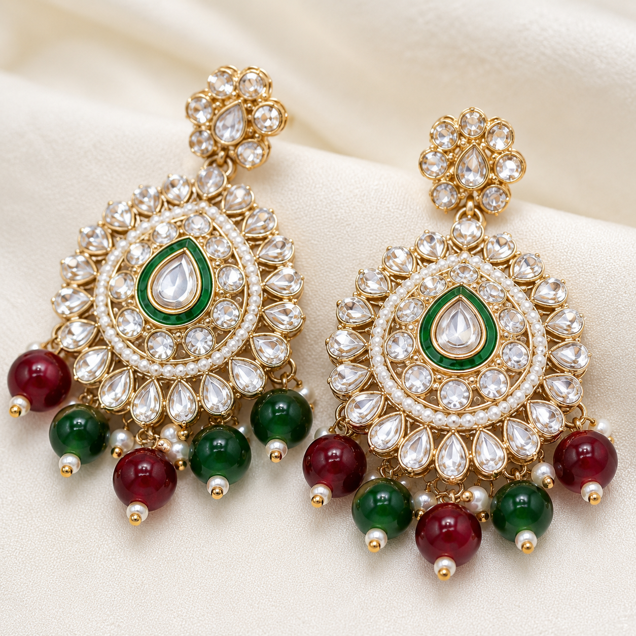 Jovera Joyce Verdant Rouge Gold-Plated Zircon Necklace Set Jovera Joyce