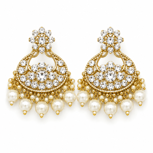 Jovera Joyce Pearl Essence Gold Plated Crystal Bridal Choker Jewelry Set Jovera Joyce
