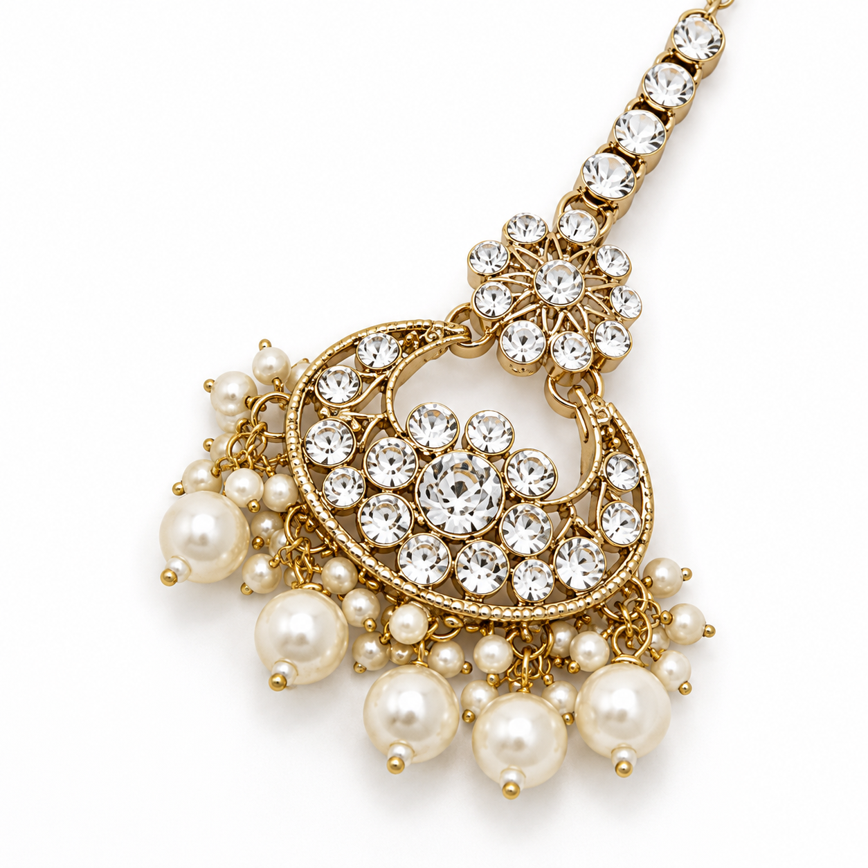 Jovera Joyce Pearl Essence Gold Plated Crystal Bridal Choker Jewelry Set Jovera Joyce