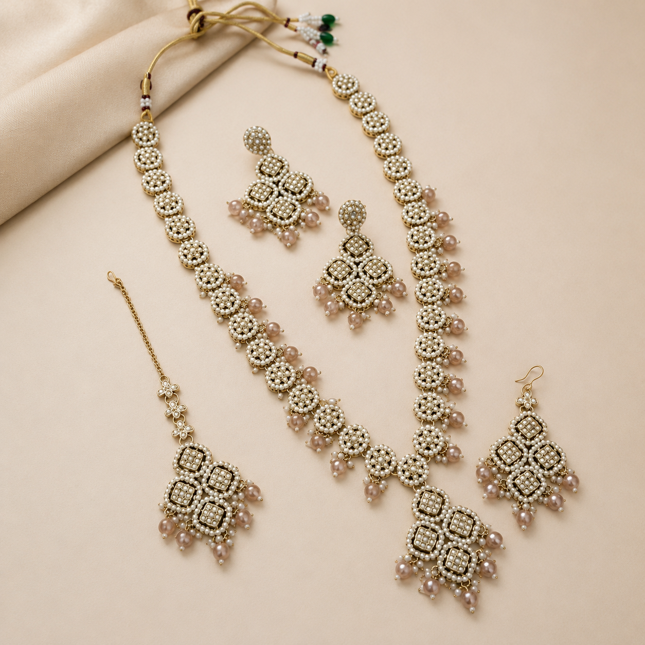 Jovera Joyce Pearl Elegance Gold Plated Royal Bridal Jewelry Set Jovera Joyce