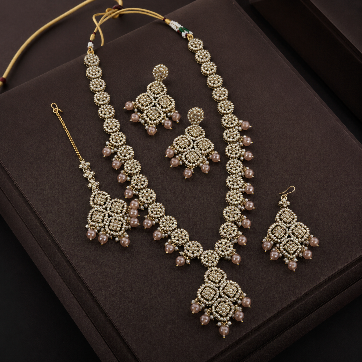 Jovera Joyce Pearl Elegance Gold Plated Royal Bridal Jewelry Set Jovera Joyce