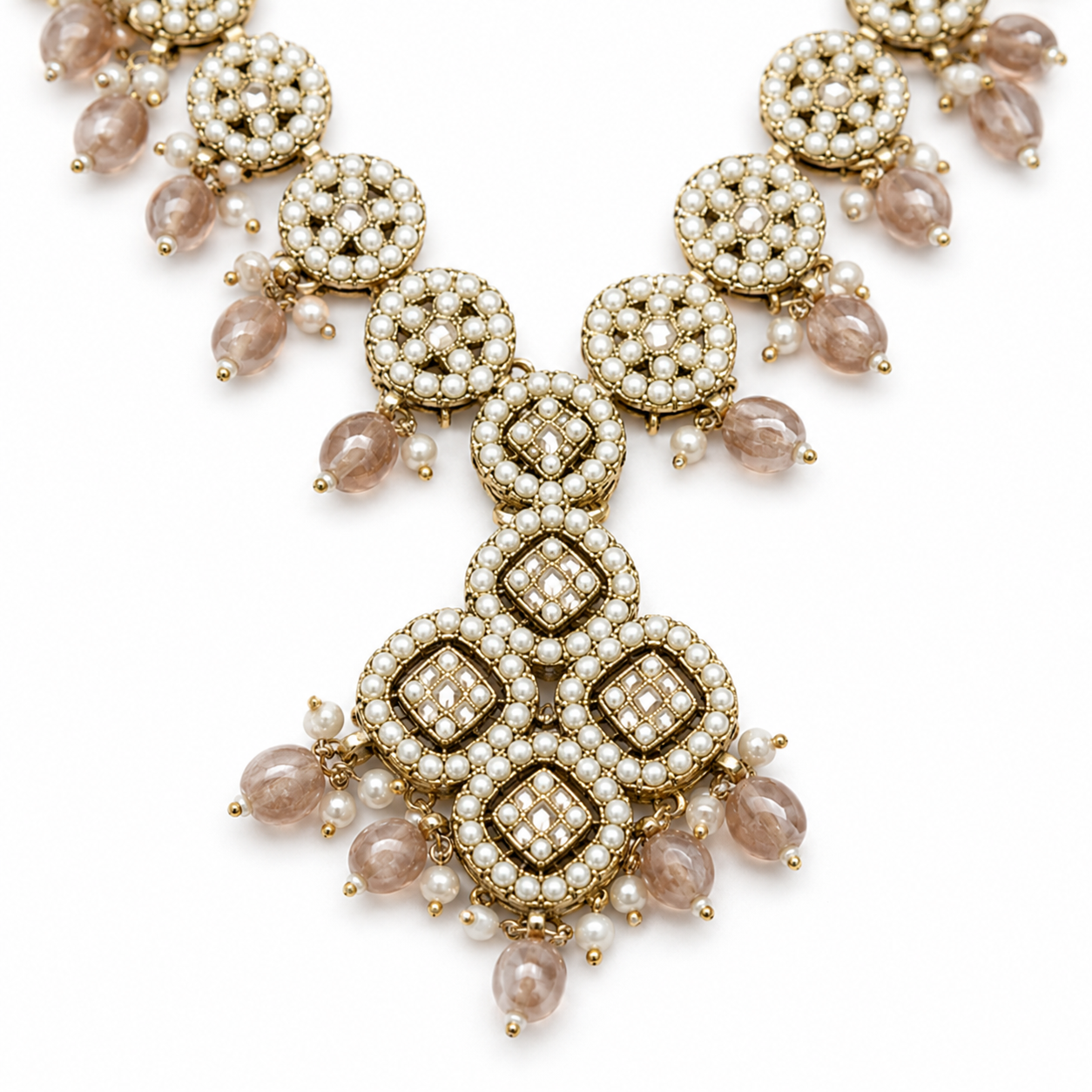 Jovera Joyce Pearl Elegance Gold Plated Royal Bridal Jewelry Set Jovera Joyce