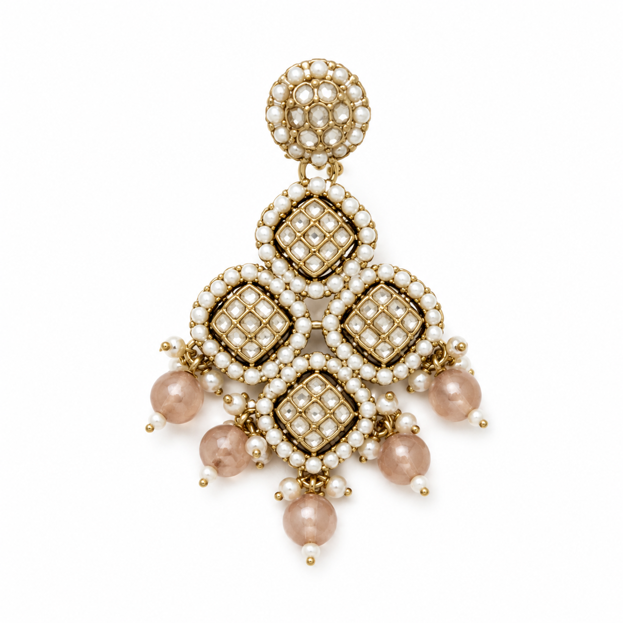 Jovera Joyce Pearl Elegance Gold Plated Royal Bridal Jewelry Set Jovera Joyce
