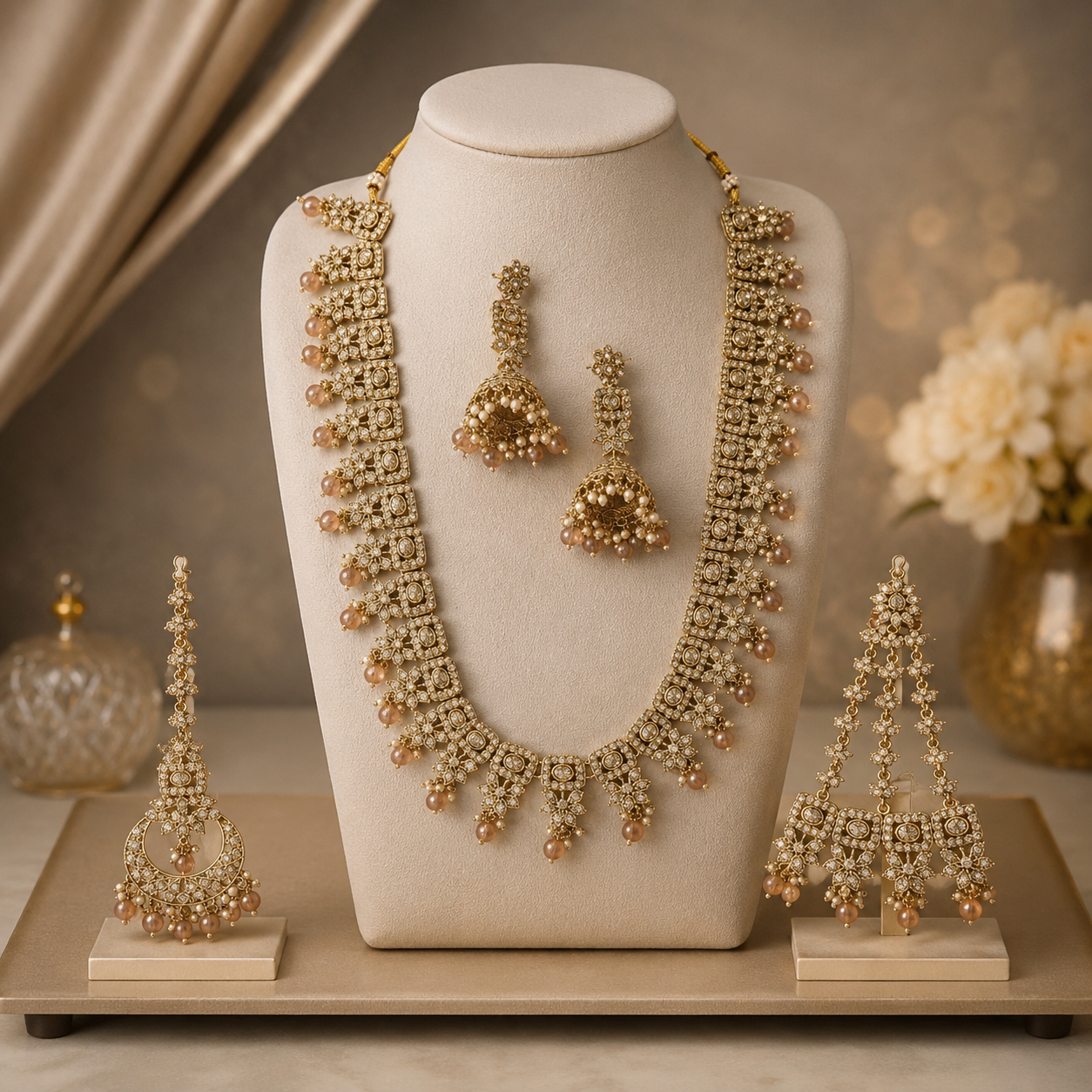 Jovera Joyce Aurelia Noor Zircon Long Mala Collection Jovera Joyce
