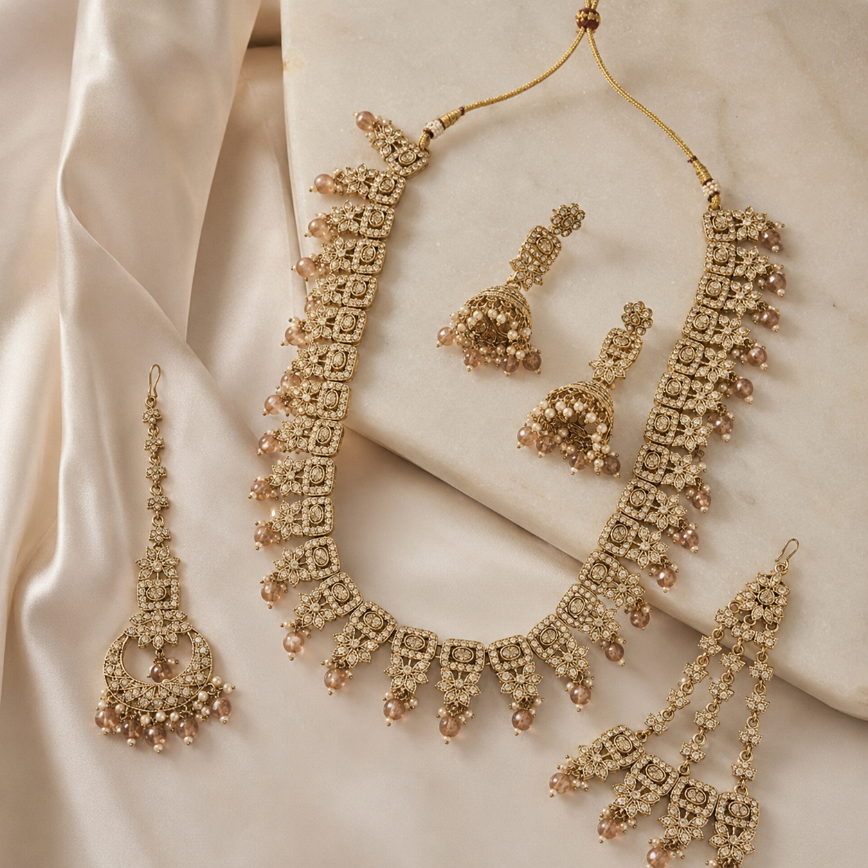 Jovera Joyce Aurelia Noor Zircon Long Mala Collection Jovera Joyce