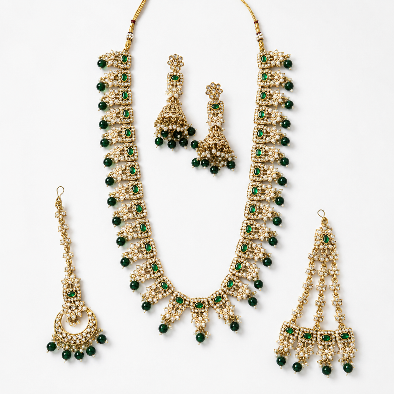 Jovera Joyce Emerald Reverie Gold-Plated Zircon Long Necklace Collection Jovera Joyce