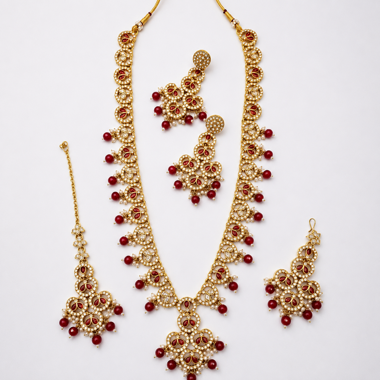 Jovera Joyce Crimson Élan Gold-Plated Long Necklace Collection Jovera Joyce