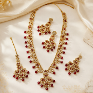 Jovera Joyce Crimson Élan Gold-Plated Long Necklace Collection Jovera Joyce