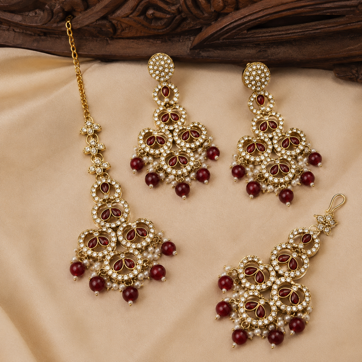 Jovera Joyce Crimson Élan Gold-Plated Long Necklace Collection Jovera Joyce