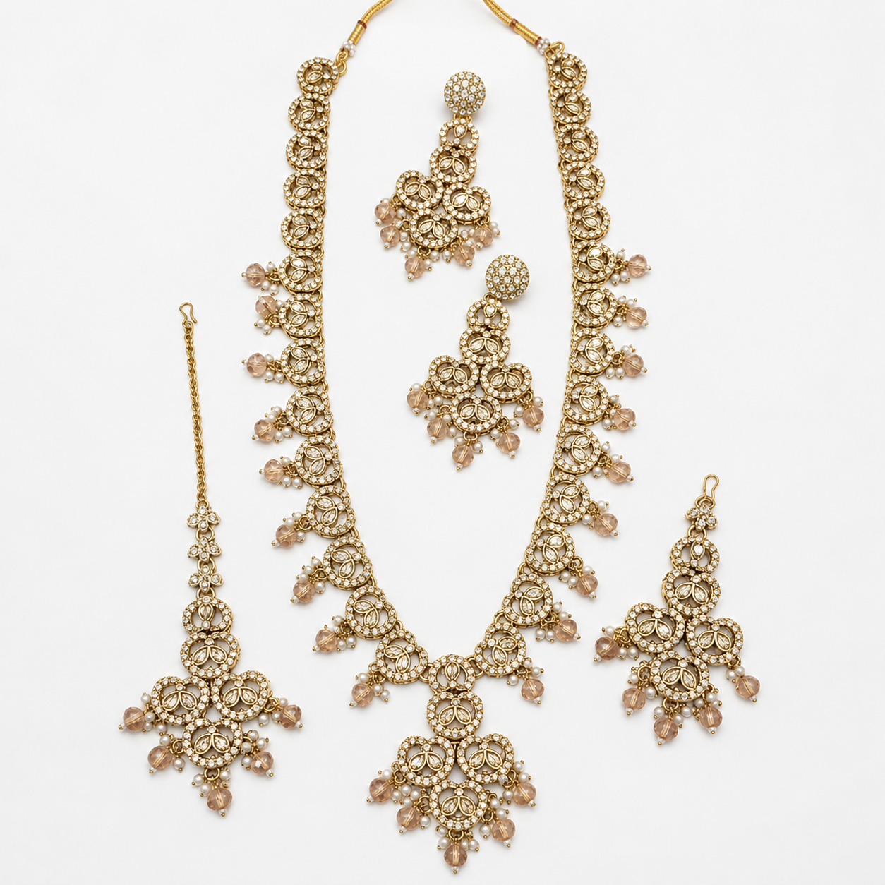 Jovera Joyce Champagne Lumière Gold-Plated Long Necklace Collection Jovera Joyce
