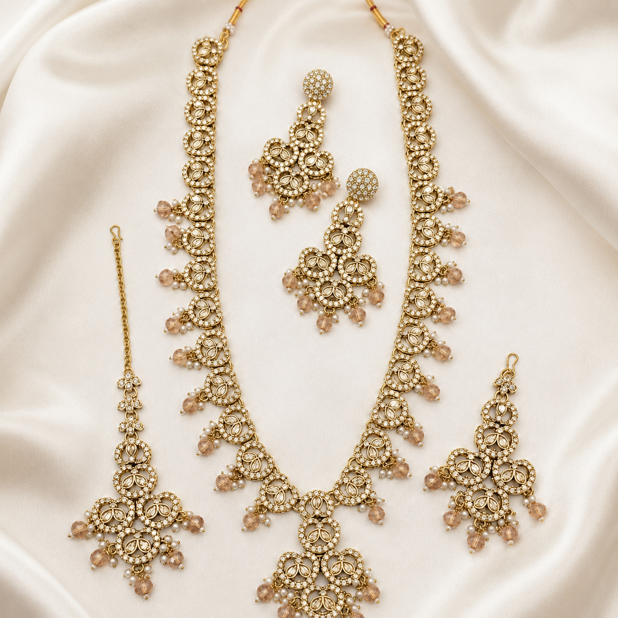 Jovera Joyce Champagne Lumière Gold-Plated Long Necklace Collection Jovera Joyce