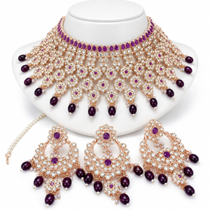 Jovera Joyce Violet Nocturne Gold-Plated Zircon Collar Collection Jovera Joyce