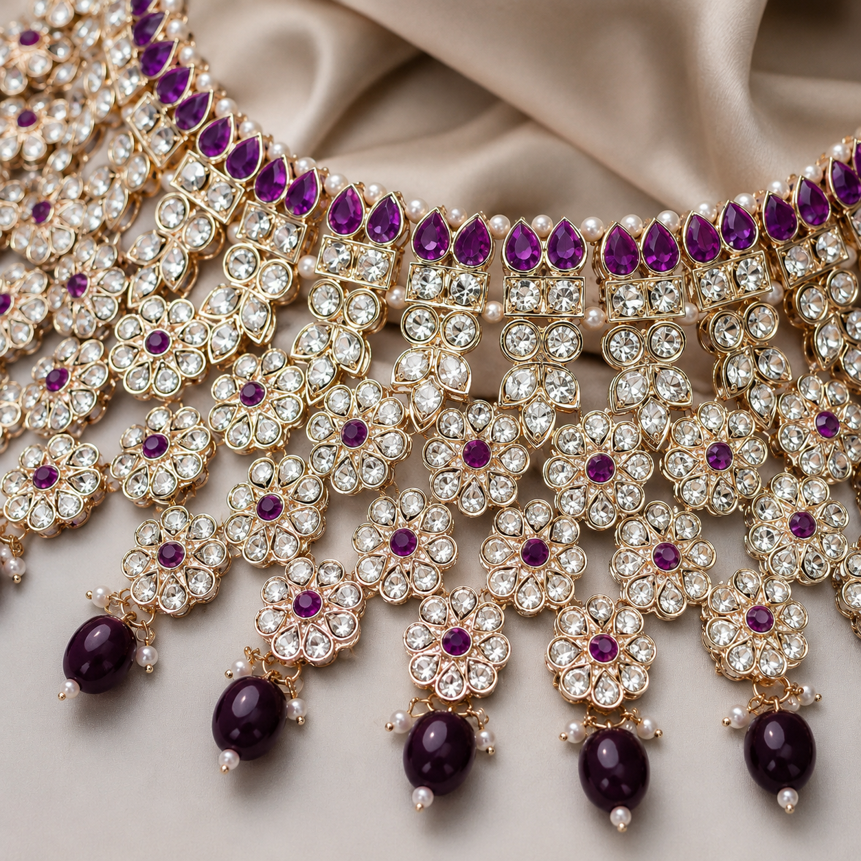 Jovera Joyce Violet Nocturne Gold-Plated Zircon Collar Collection Jovera Joyce