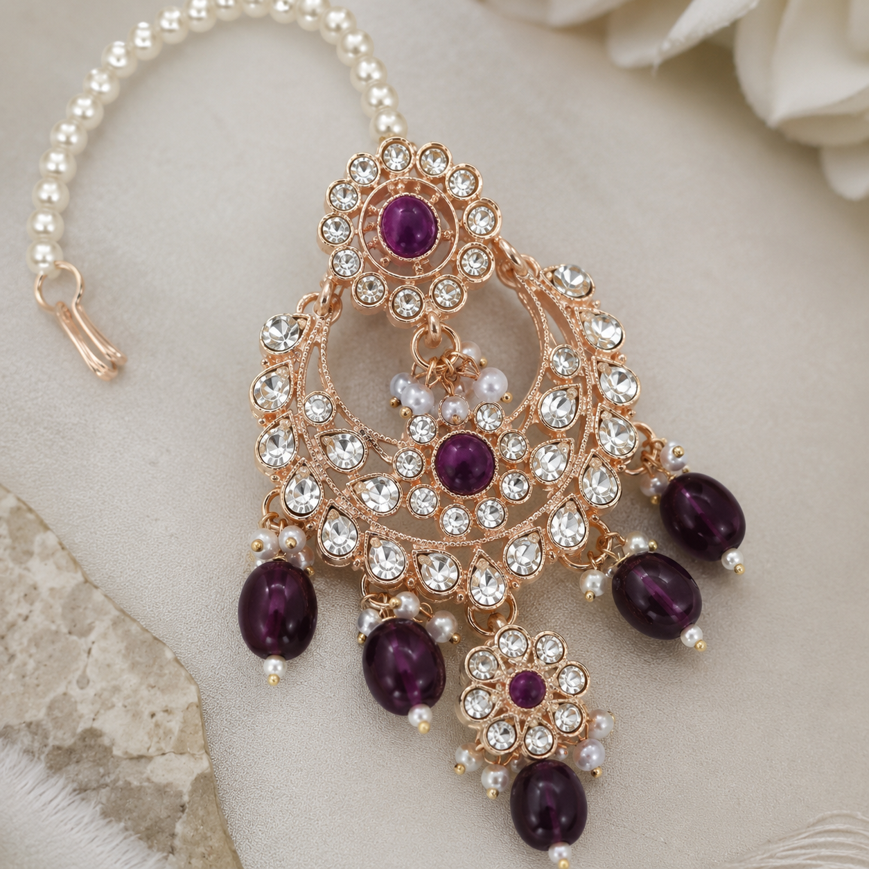 Jovera Joyce Violet Nocturne Gold-Plated Zircon Collar Collection Jovera Joyce