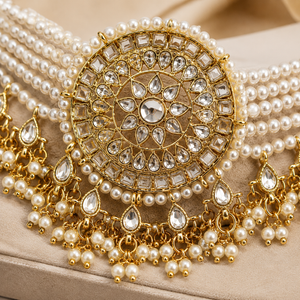 Jovera Joyce Ivory Halo Gold-Plated Zircon Collar Set Jovera Joyce