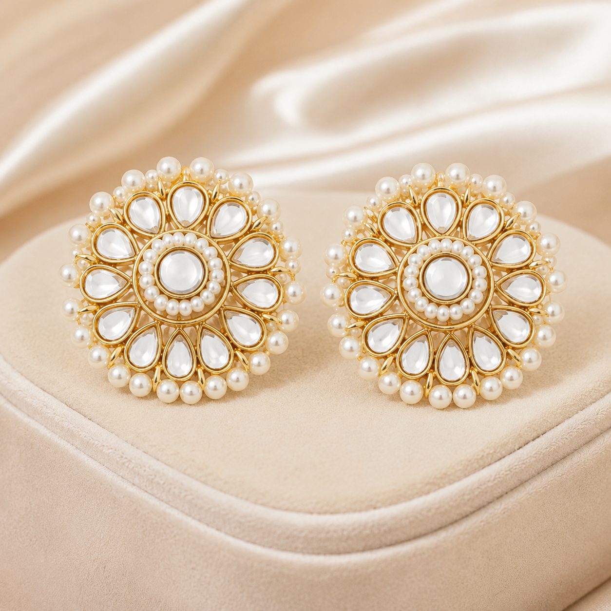 Jovera Joyce Ivory Halo Gold-Plated Zircon Collar Set Jovera Joyce