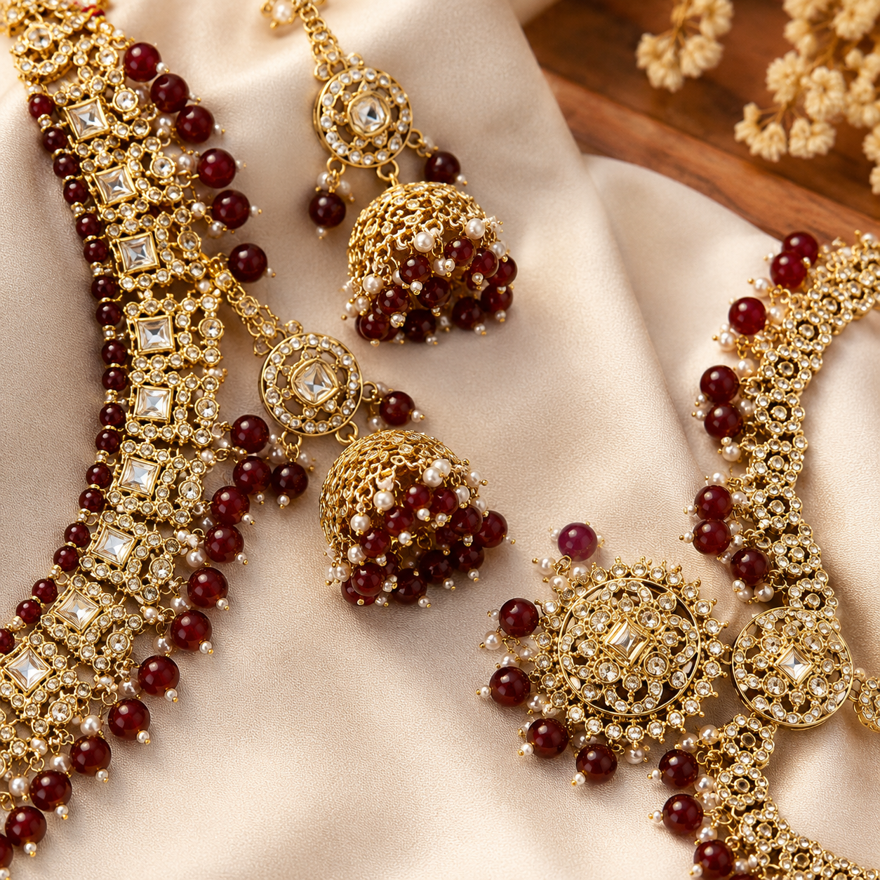 Jovera Joyce Bordeaux Éclat Gold-Plated Radiant-Cut Zircon Bridal Collection Jovera Joyce