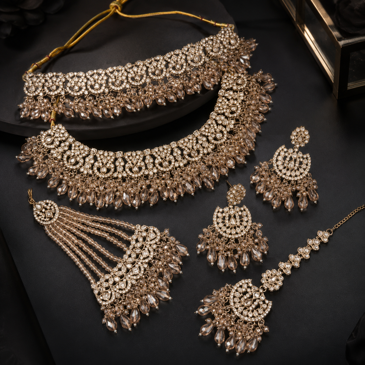 Jovera Joyce Blush Aurora Gold-Plated Radiant-Cut Zircon Collection Jovera Joyce