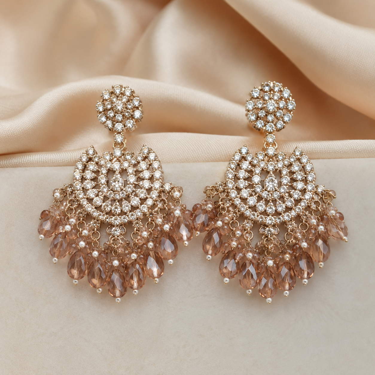 Jovera Joyce Blush Aurora Gold-Plated Radiant-Cut Zircon Collection Jovera Joyce