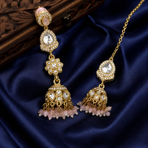 Luxury Indian Bridal Jewelry Set Gold Plated Zircon High Quality Pearls Ethnic Choker Necklace Heavy Earrings Party Engagement Jovera Joyce