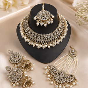 The Élysienne Gold-Plated Crystal &amp; Rhinestone Bridal Parure Jovera Joyce