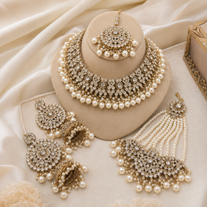 The Élysienne Gold-Plated Crystal &amp; Rhinestone Bridal Parure Jovera Joyce