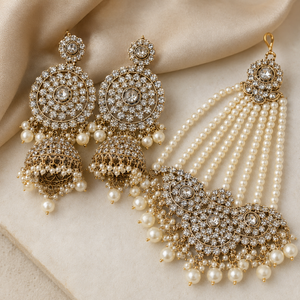 The Élysienne Gold-Plated Crystal &amp; Rhinestone Bridal Parure Jovera Joyce