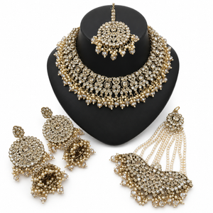The Célestine Gold-Plated Crystal &amp; Rhinestone Bridal Parure Jovera Joyce