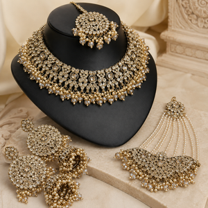 The Célestine Gold-Plated Crystal &amp; Rhinestone Bridal Parure Jovera Joyce