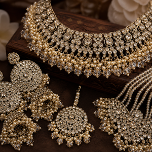 The Célestine Gold-Plated Crystal &amp; Rhinestone Bridal Parure Jovera Joyce