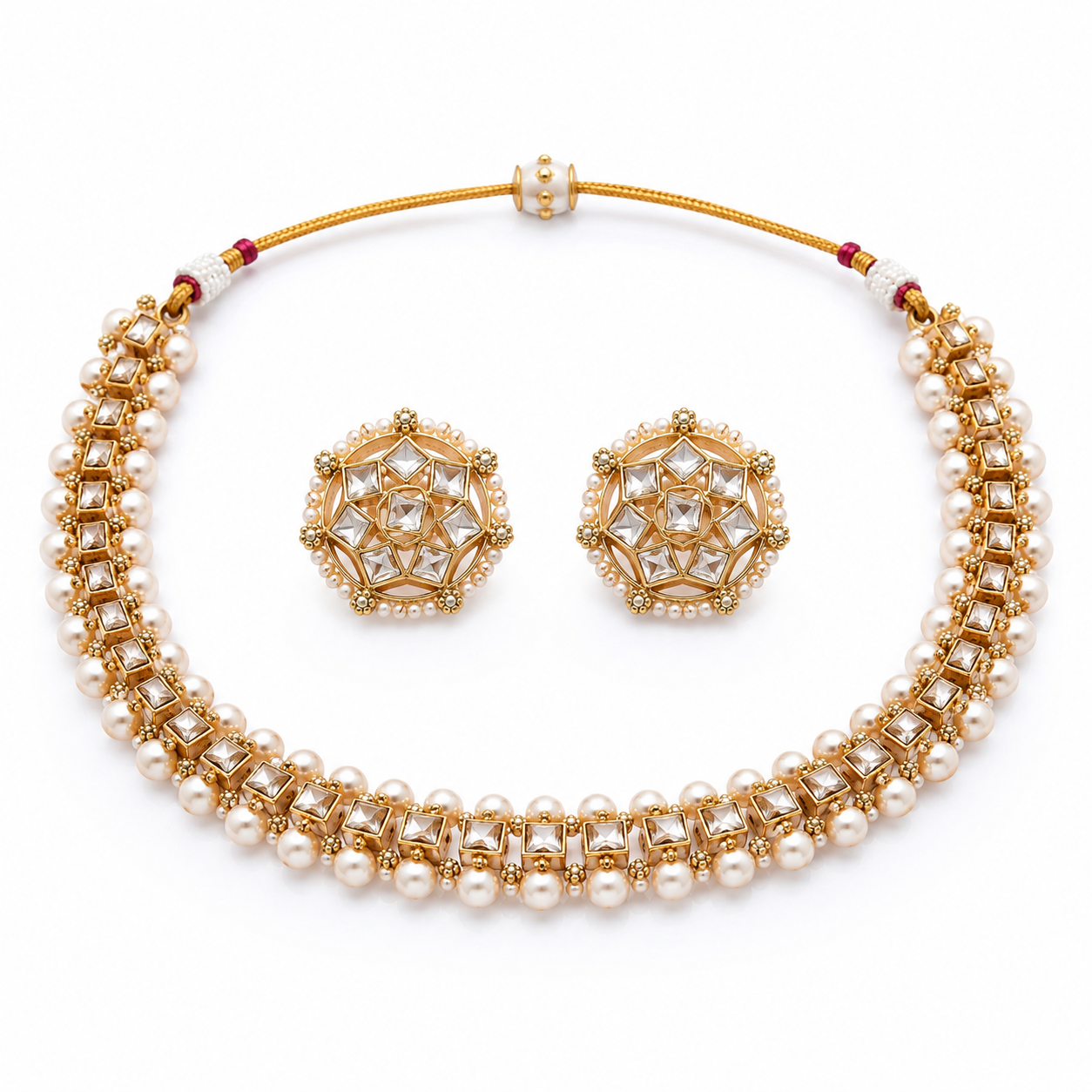 The Aurélisse Gold Zircon Necklace &amp; Earrings Set Jovera Joyce