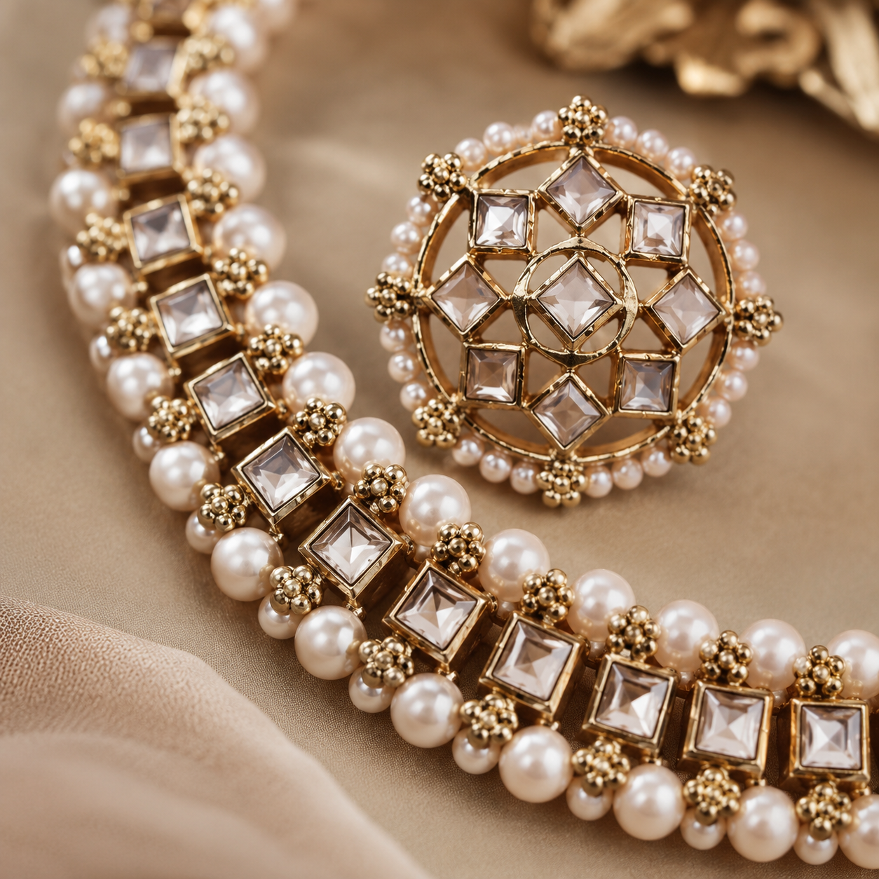 The Aurélisse Gold Zircon Necklace &amp; Earrings Set Jovera Joyce