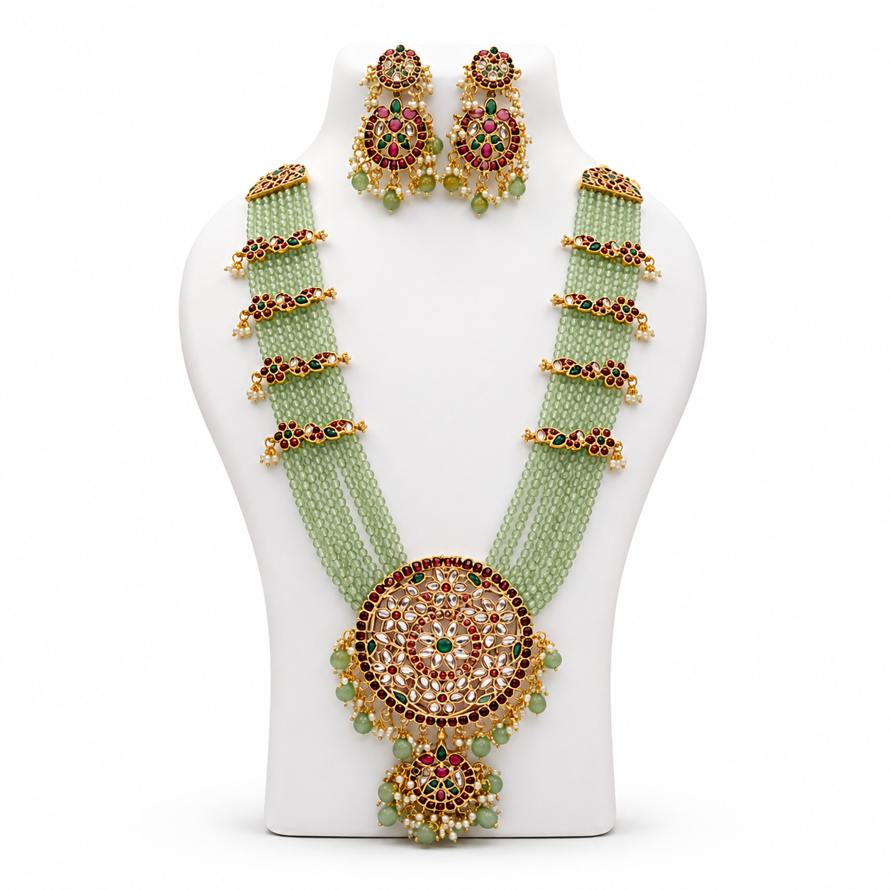 The Verdélisse Gold-Plated Zircon Long Necklace &amp; Earrings Set Jovera Joyce