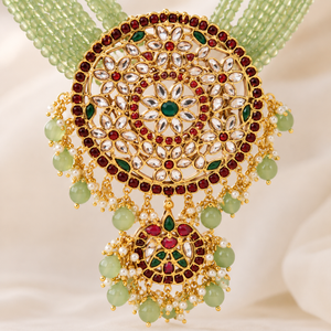 The Verdélisse Gold-Plated Zircon Long Necklace &amp; Earrings Set Jovera Joyce