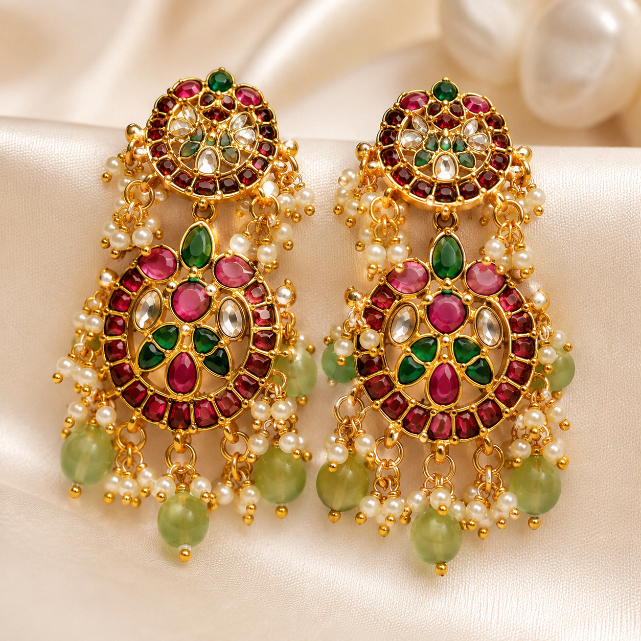 The Verdélisse Gold-Plated Zircon Long Necklace &amp; Earrings Set Jovera Joyce