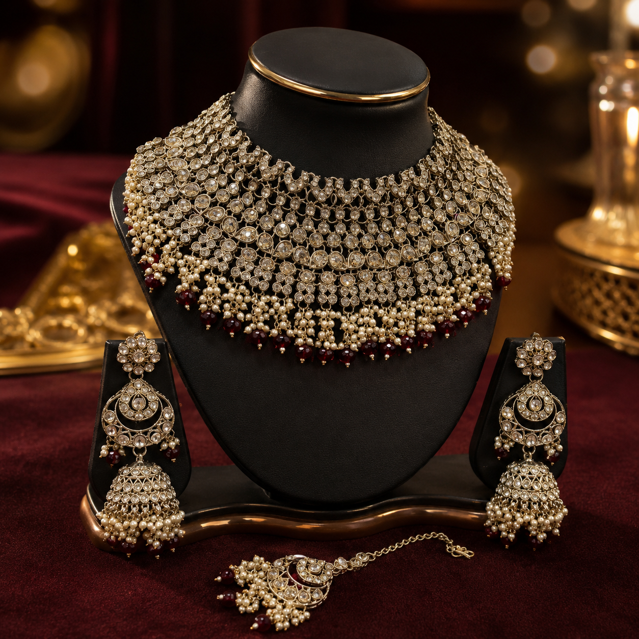 The Éverelle Gold-Plated Pearl Bridal Parure Jovera Joyce