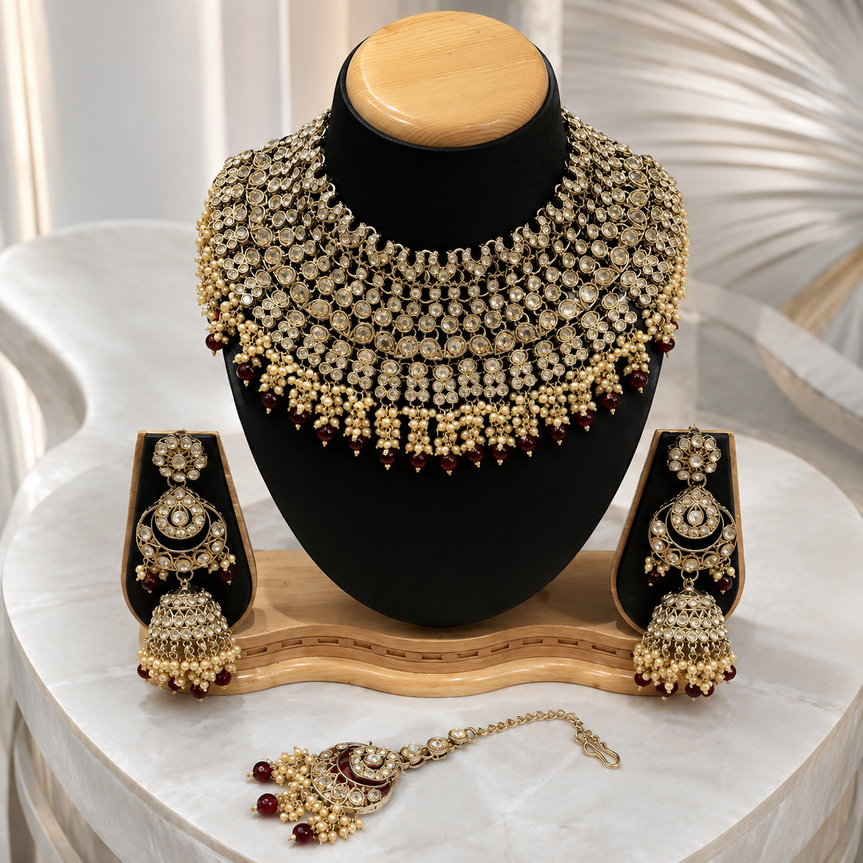 The Éverelle Gold-Plated Pearl Bridal Parure Jovera Joyce