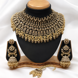 The Aurévienne Gold-Plated Pearl Bridal Choker Set Jovera Joyce