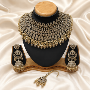 The Aurévienne Gold-Plated Pearl Bridal Choker Set Jovera Joyce