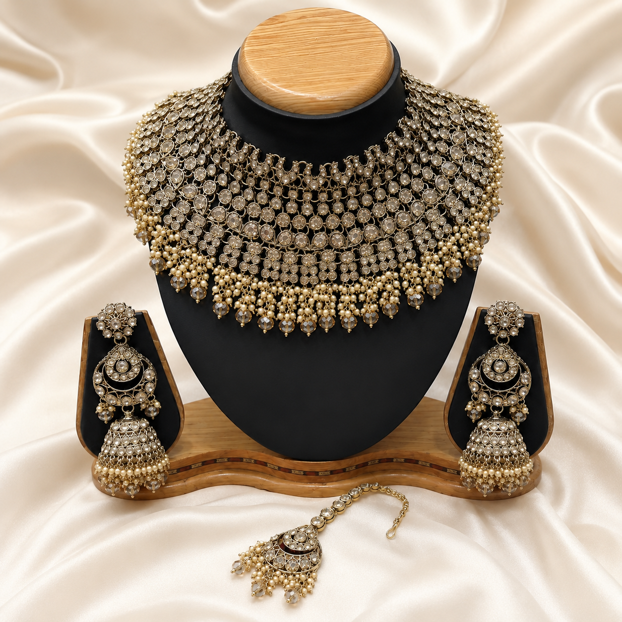 The Aurévienne Gold-Plated Pearl Bridal Choker Set Jovera Joyce