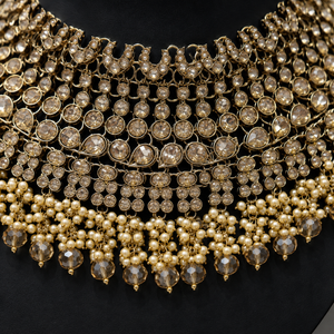 The Aurévienne Gold-Plated Pearl Bridal Choker Set Jovera Joyce