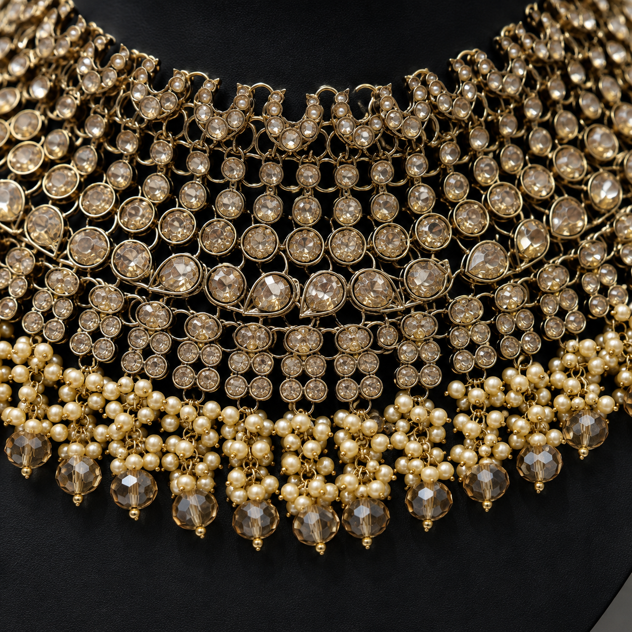 The Aurévienne Gold-Plated Pearl Bridal Choker Set Jovera Joyce