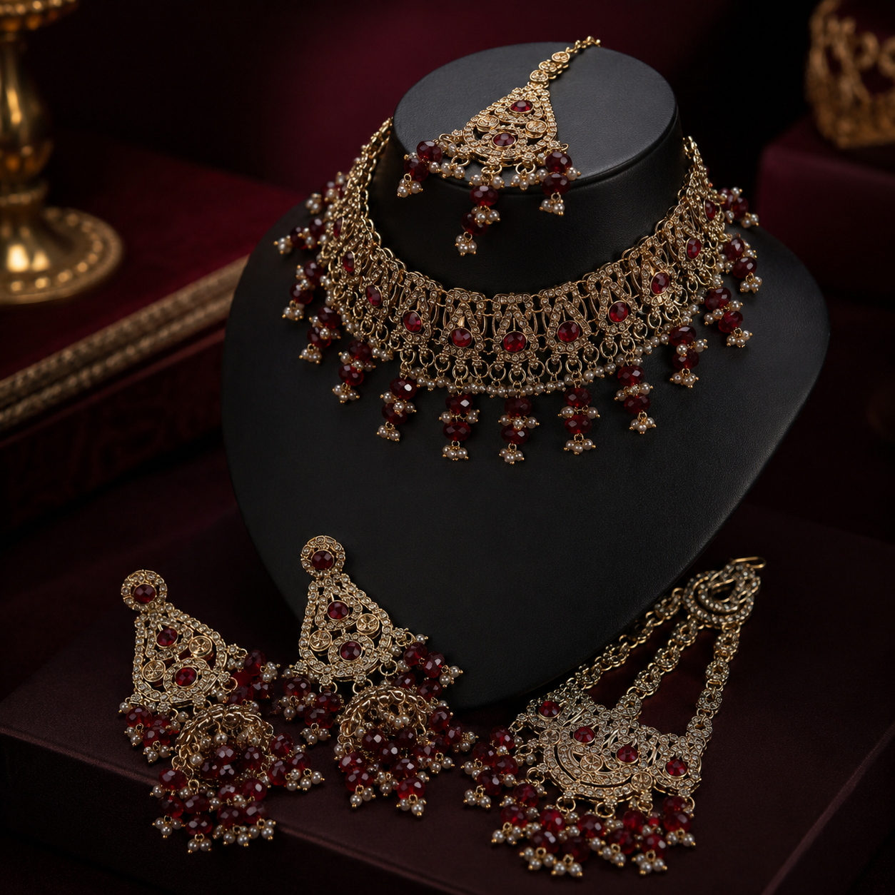 The Rubélisse Gold-Plated Zircon Bridal Choker Set Jovera Joyce