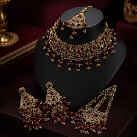 The Rubélisse Gold-Plated Zircon Bridal Choker Set Jovera Joyce