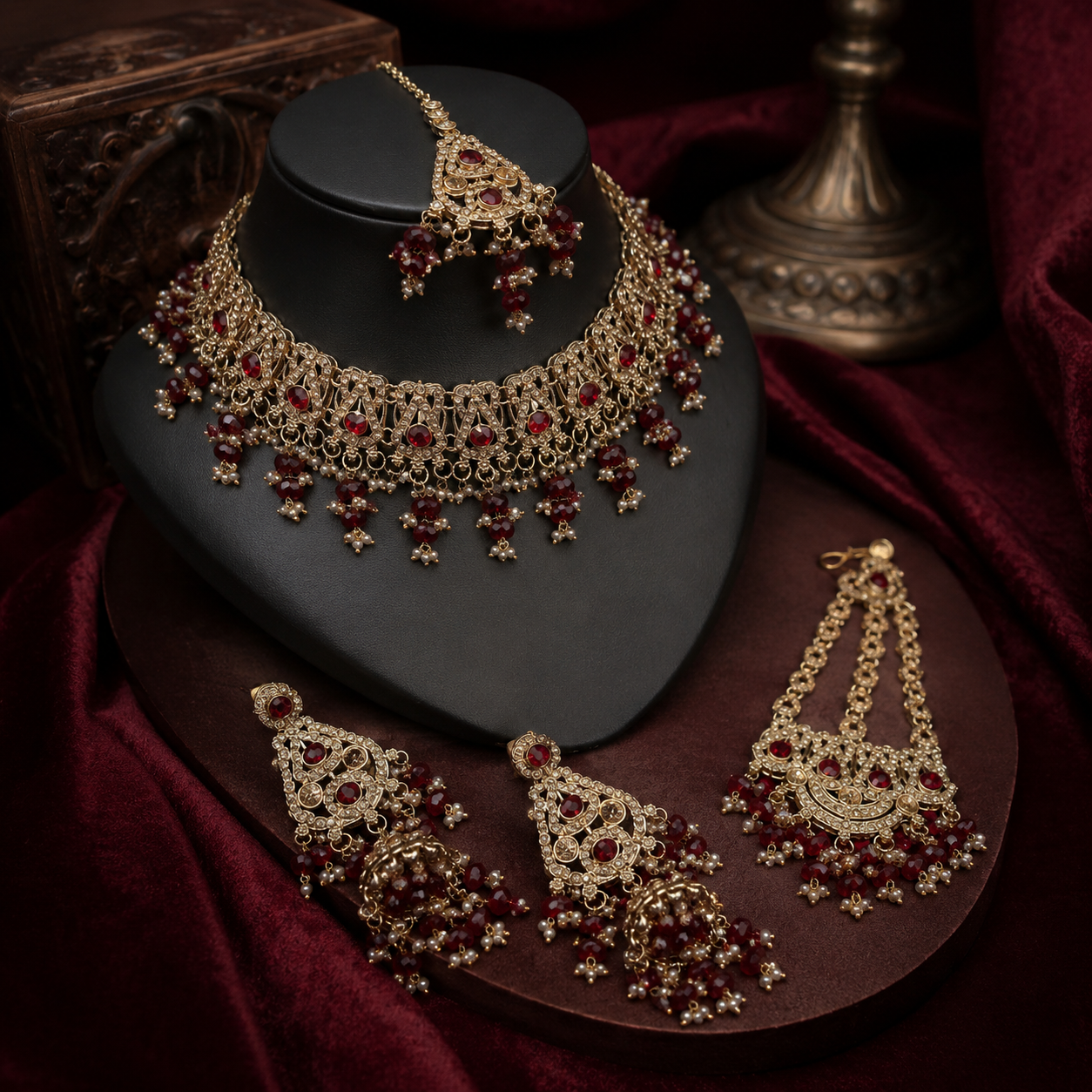 The Rubélisse Gold-Plated Zircon Bridal Choker Set Jovera Joyce